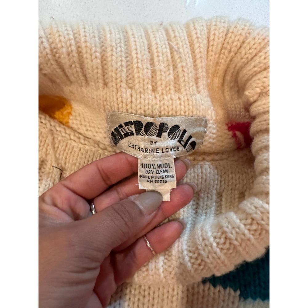 Metropolis by Catherine Lover wool geometric sweater - Picture 5 of 7